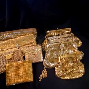 Whiting and Davis gold  evening bags
